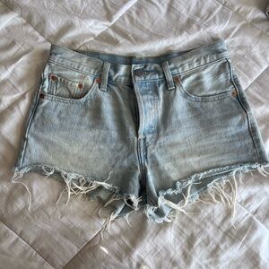 Levis 501 Original Fit High Rise Women's Shorts Size 25